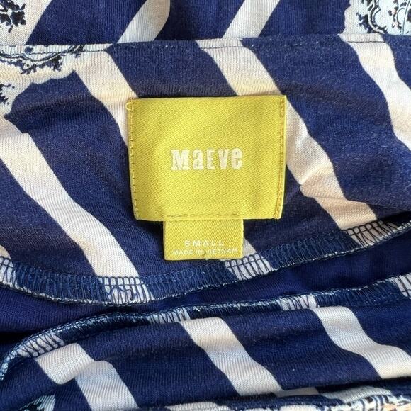 ANTHROPOLOGIE MAEVE VERANDA STRIPED FLORAL MAXI SKIRT SIZE SMALL - Picture 7 of 8